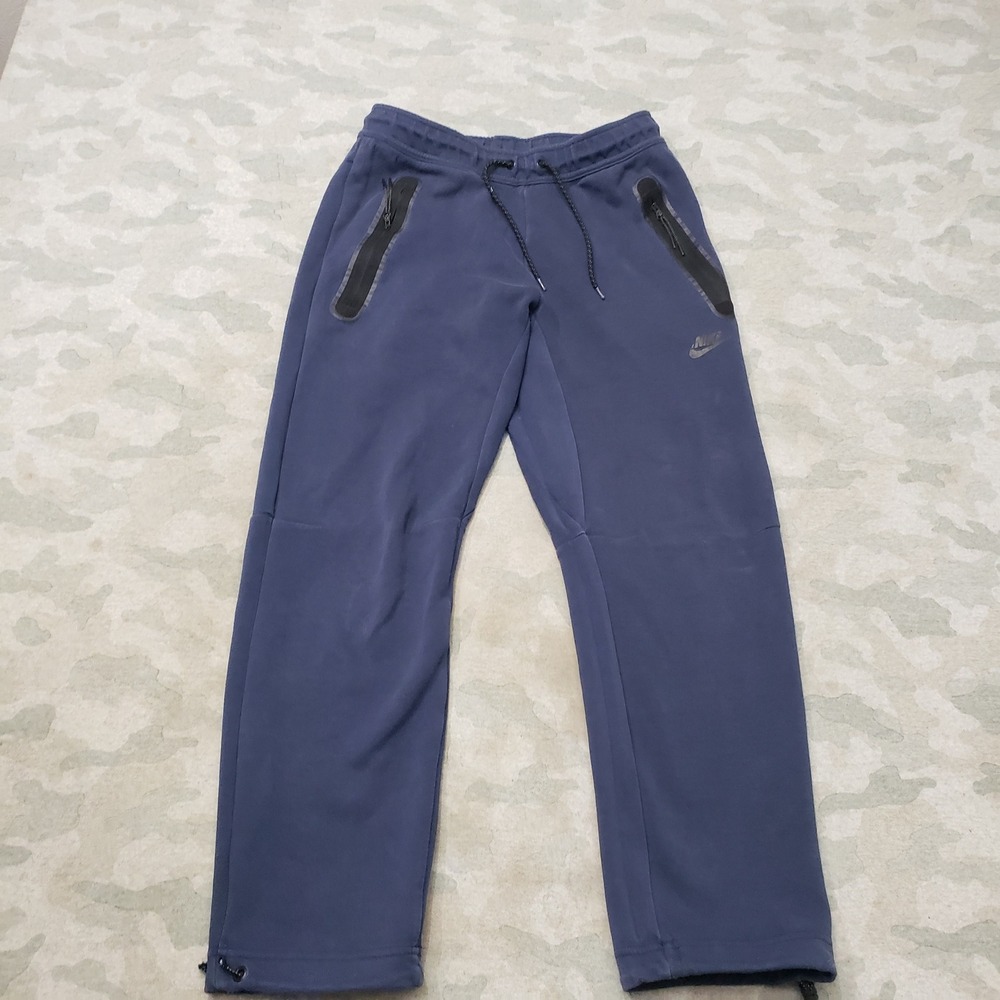 Nike Sweatpants Mens Small Blue Sportwear Tech Fleece Drawstring Gym Streetwear